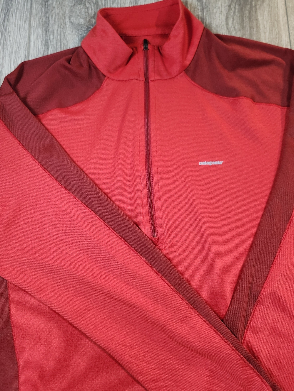 Patagonia Womens Red Half-Zip Performance Jacket